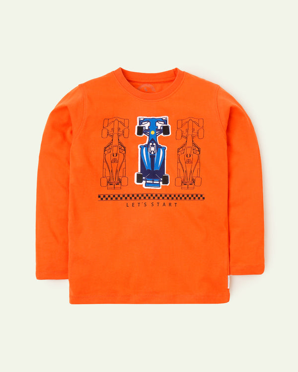 Orange Race Car T-Shirt