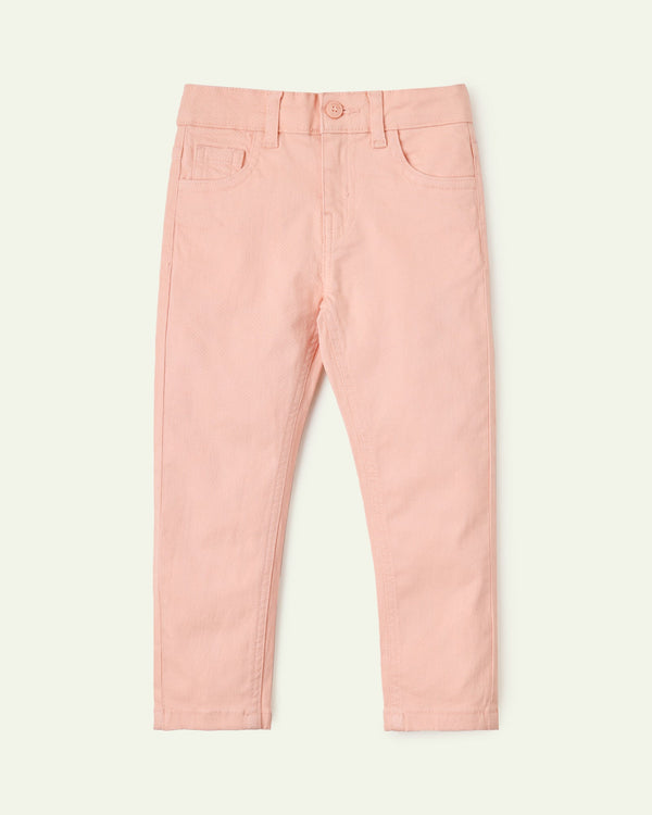 Peach Mid Rise Pants