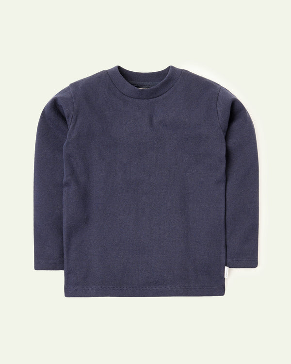Blue Mock Neck