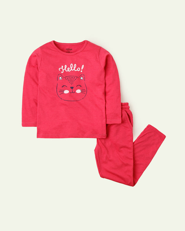 Pink Kitty Co-ord