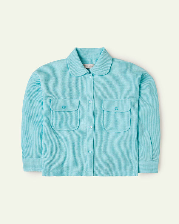 Blue Crop Shirt