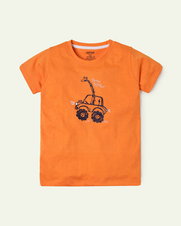 Orange Giraffe T-shirt