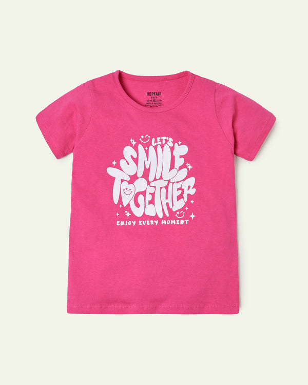 Pink Let’s Smile T-Shirt