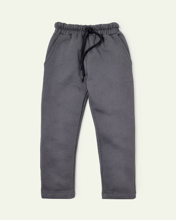 Grey Straight Fit Trousers