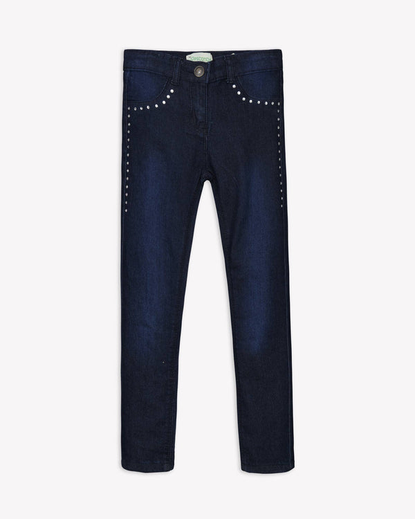 Denim Jegging with Diamantes