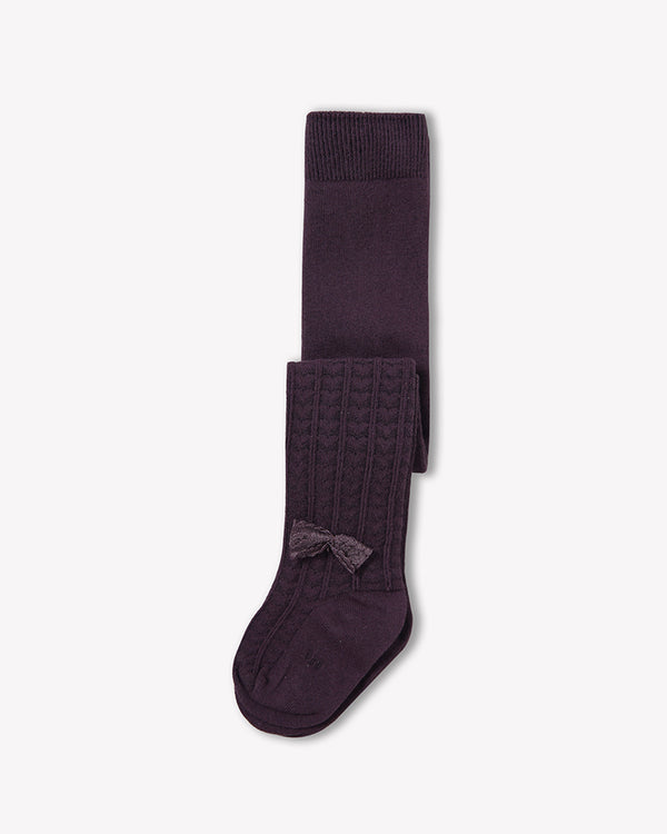 Deep Purple Leggings with Bow