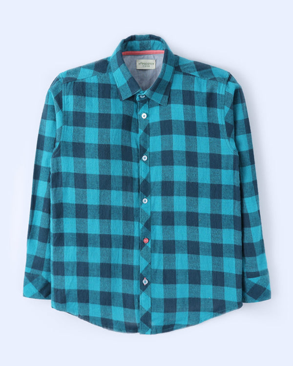 Blue Flannel Check Shirt