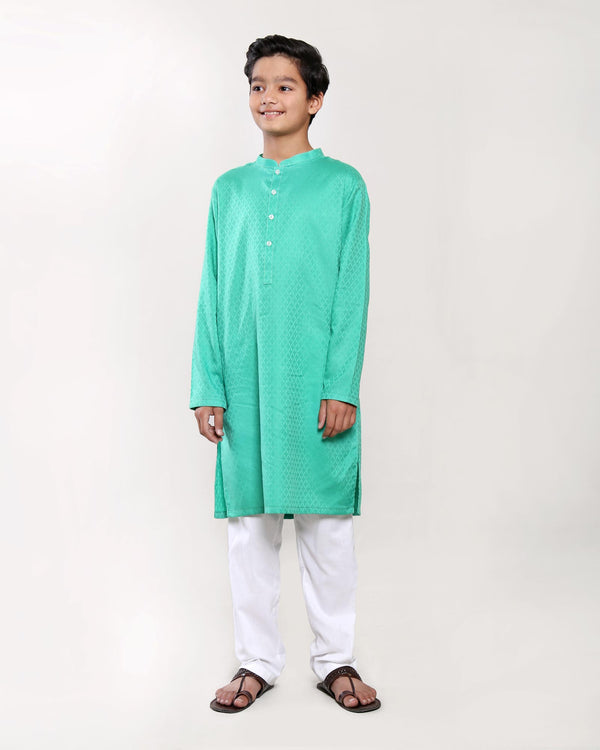 Green Chambray Kurta