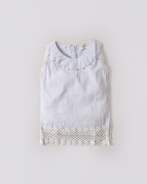 Checkered Lace Top